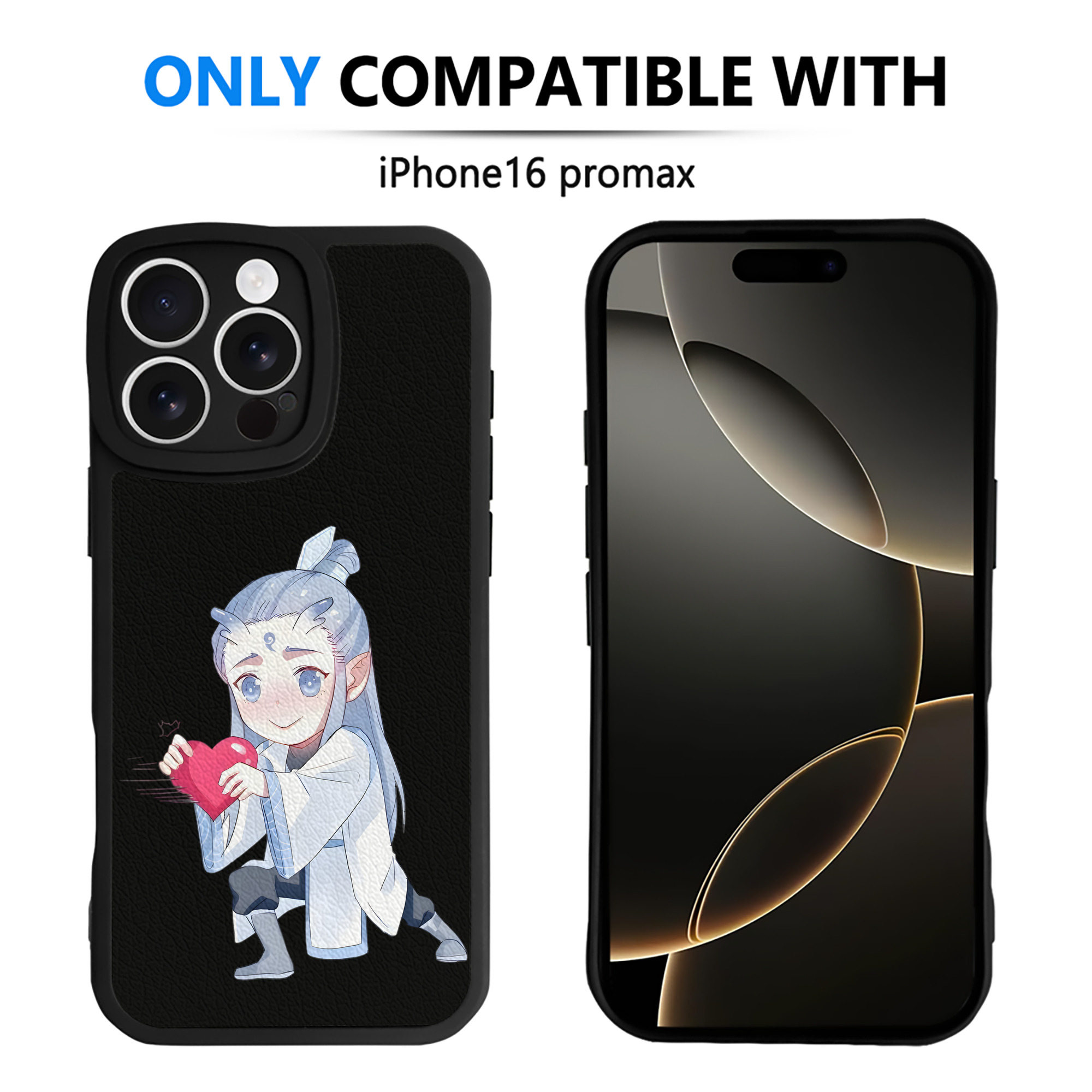 （画像用） Ne Zha 2 ナタ 魔童の大暴れ 【iPhone 16シリーズ対応】シリコンスマホケース（レザー調） 材質：シリコン